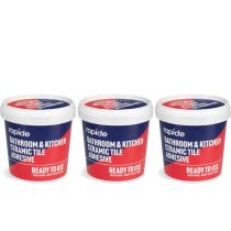 Rapide Bathroom & Kitchen Ceramic Tile Adhesive 1kg - Pack of 3