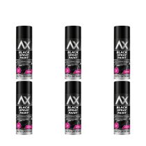 Auto Extreme Black Gloss Spray Paint 250ml - Pack of 6