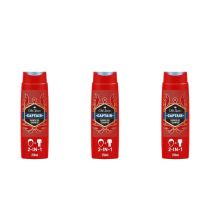 Old Spice Captain 2-in-1 Shower Gel 250ml - Pack of 3
