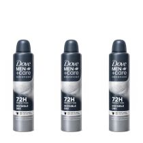 Dove Men Invisible Dry Deodorant Spray 250ml - Pack of 3