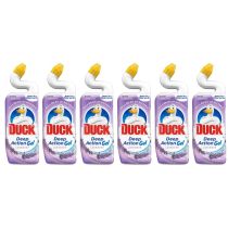 Duck Deep Action Gel Toilet Cleaner Lavender Limescale 750ML - Pack of 6