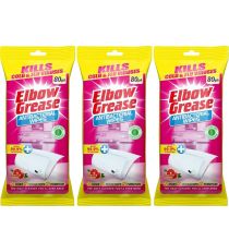 Elbow Grease Antibacterial Pink Blush 80 wipes - Pack of 3