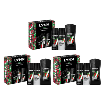 Lynx Africa Trifecta Gift Set – Body Spray, Body Wash & Antiperspirant - Pack of 3