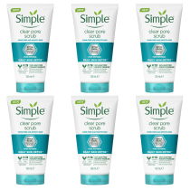 Simple Daily Skincare Detox Clear Pore Scrub 150ml - Pack of 6