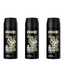 Axe Gold Oud Wood & Fresh Vanilla Deodorant Body Spray 150ml - Pack of 3