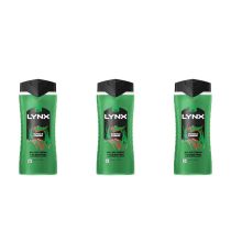 Lynx Jungle Fresh 3-In-1 Shower Gel 500ml - Pack of 3