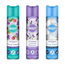 Airpure Room Fragrance Essentials Bundle – Linen Room, Lavender Moments & Island Dreams Air Freshener Sprays 300ml Each