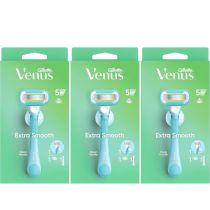 Gillette Venus Extra Smooth Razor with Shower Hook - Pack of 3
