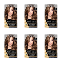 L’Oréal Preference 6.0 Dark Blonde Permanent Hair Colour Grey Coverage Kit - Pack of 6