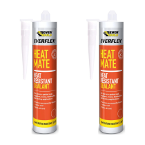 Everbuild Everflex Heat Mate Silicone Heat Resistant Sealant Black 295ml - Pack of 2