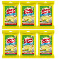 Elbow Grease Surface Scrub Cleaning Wipes 24 Pack on a kitchen counter
