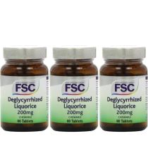 Fsc Deglycyrrhized Liquorice Chewable 60 Tablets - Pack of 3