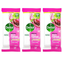 Dettol Antibacterial Multi-Purpose Cleaning Wipes 105 Wipes Pack - Pack of 3