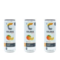 Celsius Sparkling Mango Lemonade Energy Drink 355ml - Pack of 3