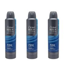 Dove Men+Care Advanced Clean Comfort 72H Antiperspirant Spray 250ml - Pack of 3