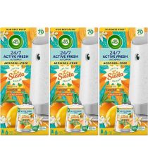Air Wick La Siesta Citrus Fresh 24/7 Active Fresh Autospray Kit 228ml - Pack of 3