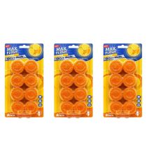 Max Flush Citrus Sparkle Cistern Blocks 8 x 50g - Pack of 3