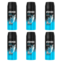 Axe Ice Chill Mint & Lemon Men's Deodorant Body Spray 150ml - Pack of 6