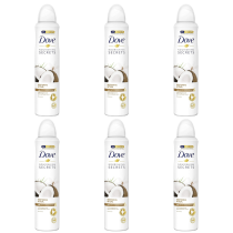 Dove Coconut & Jasmine Moisturising Cream Anti-Perspirant Spray 250ml - Pack of 6