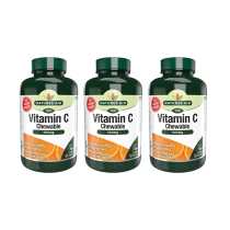 Natures Aid Vitamin C 500mg Chewable Sugar Free 100 Tablets - Pack of 3