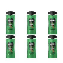 Lynx Jungle Fresh 3-In-1 Shower Gel 500ml - Pack of 6