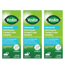 Vizulize Advanced Multi-Purpose Contact Lens Solution 360ml - Pack of 3