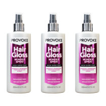 Provoke High Shine Gloss Wonder Hair Spray 200ml - Pack of 3