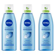 Nivea 2-in-1 Refreshing Milk & Toner 200ml - Pack of 3