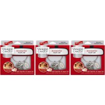 Yankee Candle Sparkling Cinnamon Car Fragrance Starter Kit - Pack of 3