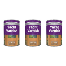 Paint Factory Yacht Varnish Clear Gloss Finish 300ml - Pack of 3