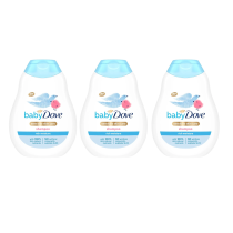Dove Baby Rich Moisture Sensitive Skin Care Shampoo 200ml bottle on a bathroom shelf