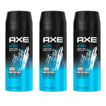 Axe Ice Chill Mint & Lemon Men's Deodorant Body Spray 150ml - Pack of 3