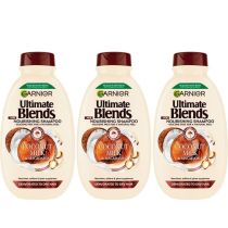 Garnier Ultimate Blends Coconut Milk & Macadamia Shampoo 400ml - Pack of 3