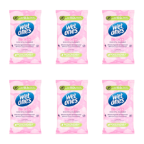 Wet Ones Be Cute Hand Wipes 12 Sheets - Pack of 6