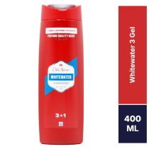 Old Spice Whitewater 3 In 1 Shower Gel Body Hair Face Wash 400ml - Pack of 6