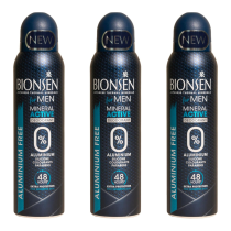 Bionsen Mineral Active Men’s Deodorant Spray with Japanese Minerals 150ml - Pack of 3