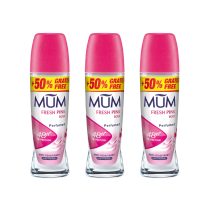 Mum Fresh Pink Rose Antiperspirant Deodorant 48hrs Protection 75ml - Pack of 3