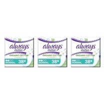 Always Dailies Organic Cotton Protection Panty Liners Normal 38 Count - Pack of 3