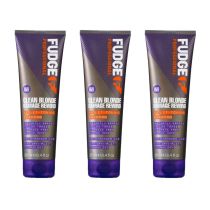 Fudge Professional Clean Blonde Damage Rewind Voilet Toning Shampoo 250 ML - Pack of 3
