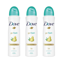Dove Go Fresh Pear & Aloe Vera Antiperspirant Deodorant Spray 150ml - Pack of 3
