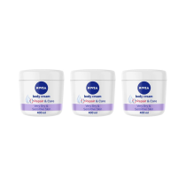 Nivea Repair & Care Sensitive Body Cream 400ML - Pack of 3