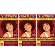 Creme of Nature Exotic Shine Hair Colour - 7.6 Intensive Red - Pack of 3