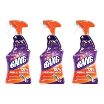 Cillit Bang Limescale & Grime Remover for Kitchen Bathroom 1 L - Pack of 3