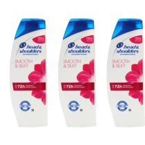 Head & Shoulders Smooth & Silky Anti-Dandruff Shampoo 400ml - Pack of 3