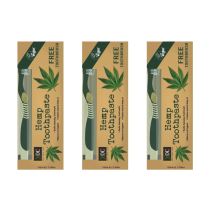 Xpel Oral Care Hemp Fresh Breath Toothpaste 100ml With Free ToothBrush - Pack of 3