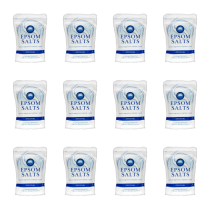 Elysium Spa Epsom Bath Salts Magnesium Sulphate Soak 450g - Pack of 12