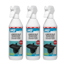 HG Limescale Remover Safe for Black Taps, Showers & Sinks 500ml - Pack of 3
