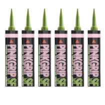 Sika Pinkgrip Solvent Free Grab Adhesive 380 ML - Pack of 6