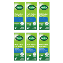Vizulize Multi Action Eye Wash Cleanses and Refreshes Eyes 300ml - Pack of 6