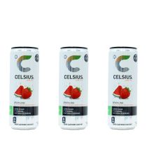 Celsius Sparkling Strawberry Watermelon Energy Drink 355ml - Pack of 3
